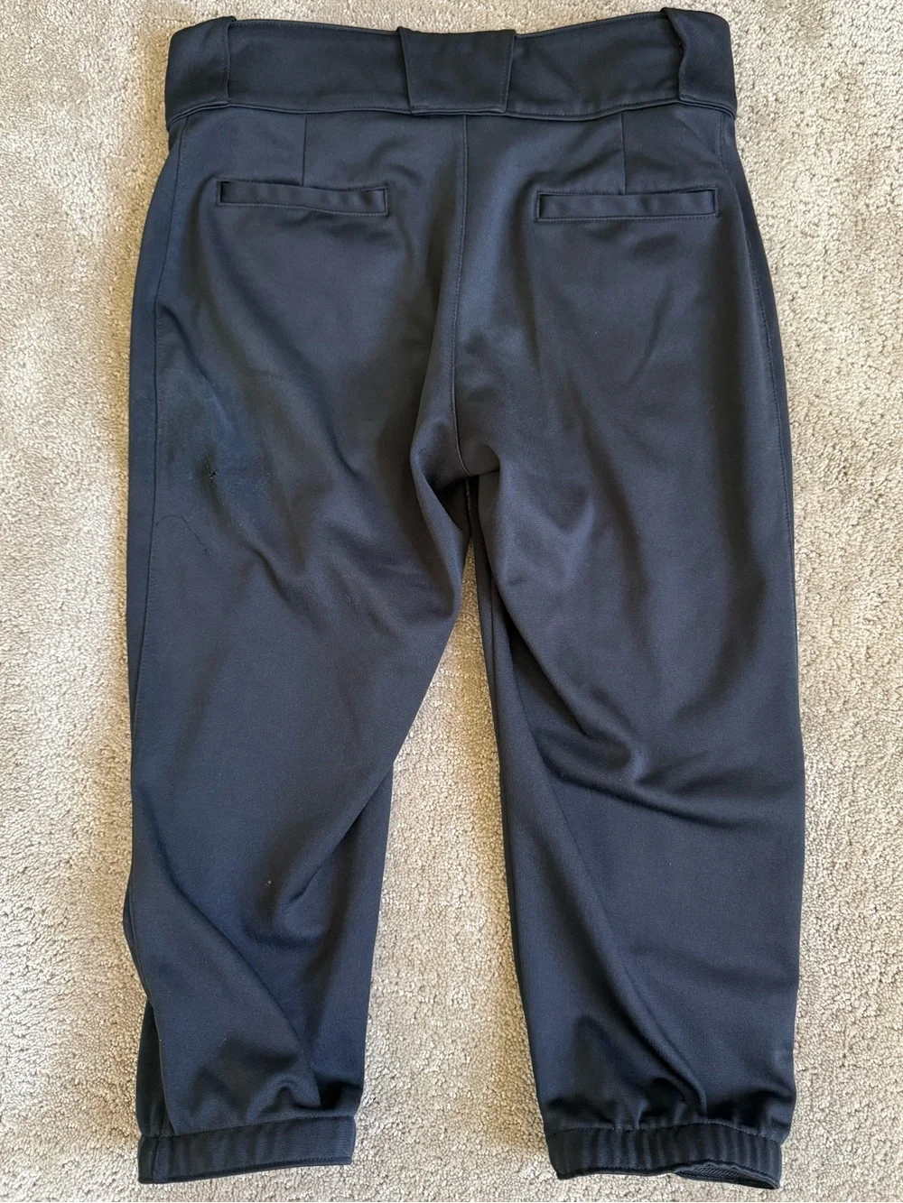 Nike Youth Black Softball Baseball T-Ball Pants with Elastic Ankles